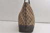 Authentic GUCCI New Britt Shoulder Tote Bag GG Canvas Leather 169945 Brown 6087K