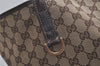Authentic GUCCI New Britt Shoulder Tote Bag GG Canvas Leather 169945 Brown 6087K