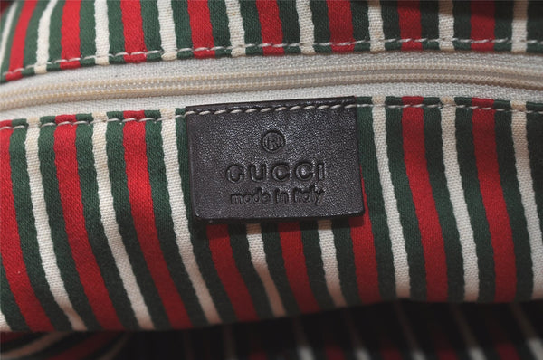 Authentic GUCCI New Britt Shoulder Tote Bag GG Canvas Leather 169945 Brown 6087K