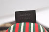 Authentic GUCCI New Britt Shoulder Tote Bag GG Canvas Leather 169945 Brown 6087K