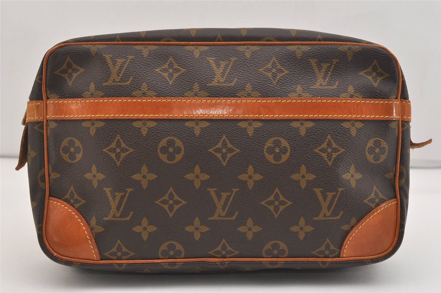 Authentic Louis Vuitton Monogram Compiegne 28 Clutch Hand Bag M51845 LV 6089J