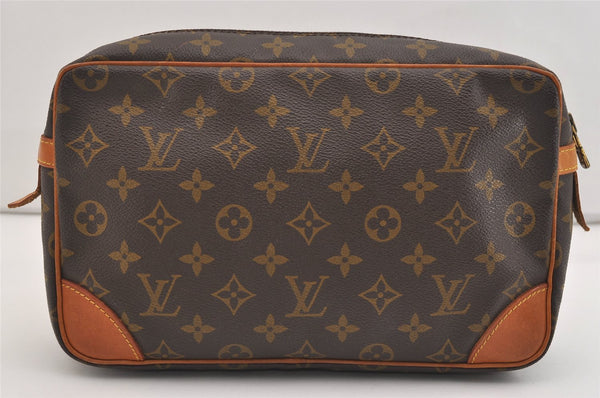 Authentic Louis Vuitton Monogram Compiegne 28 Clutch Hand Bag M51845 LV 6089J