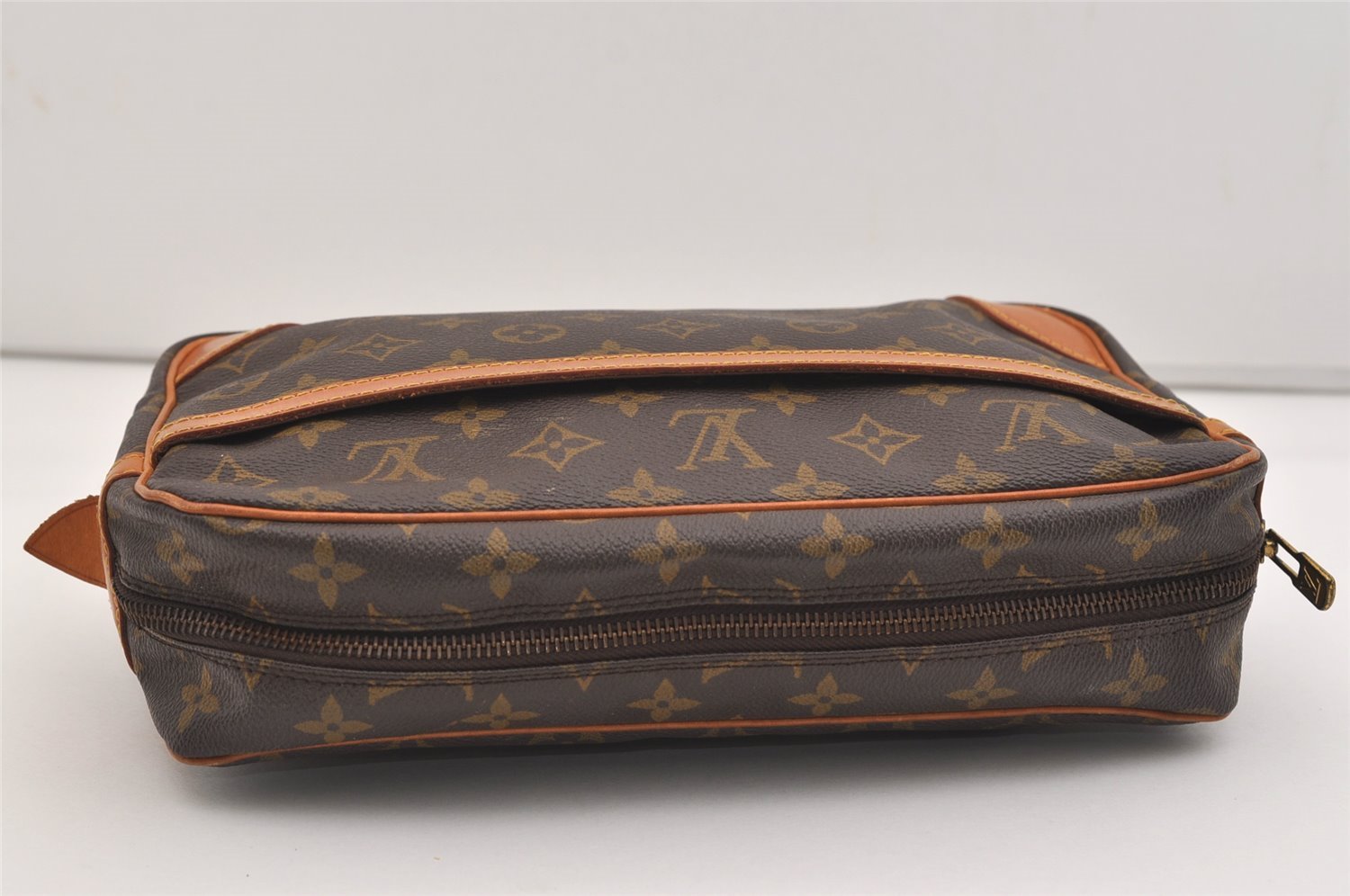 Authentic Louis Vuitton Monogram Compiegne 28 Clutch Hand Bag M51845 LV 6089J