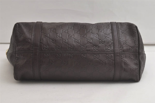 Authentic GUCCI Guccissima Shoulder Tote Bag GG Leather 197953 Brown 6090K