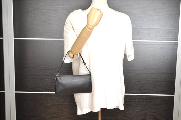 Authentic Louis Vuitton Epi Pochette Accessoires Pouch Black M52952 LV 6091I