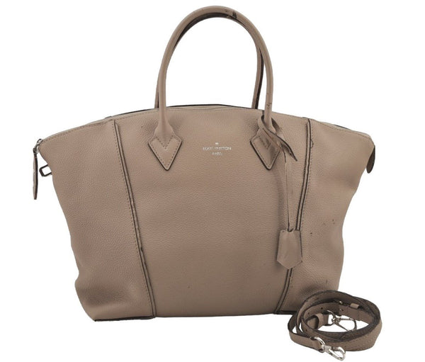 Auth Louis Vuitton Parnassea Lockit MM 2Way Shoulder Hand Bag M94593 Beige 6091J