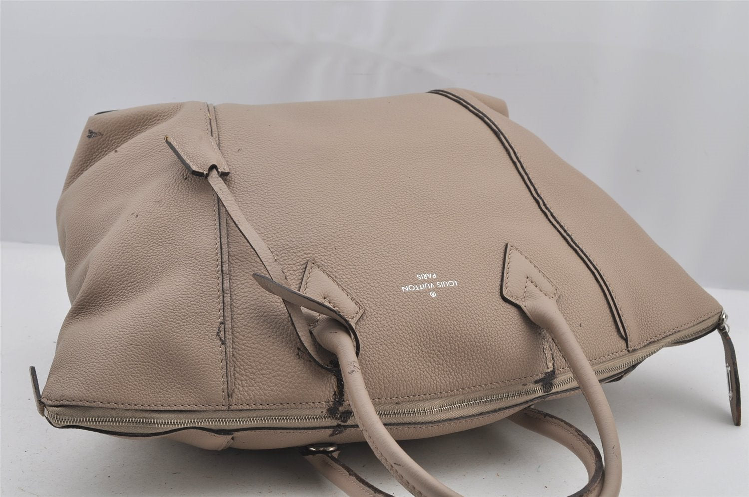 Auth Louis Vuitton Parnassea Lockit MM 2Way Shoulder Hand Bag M94593 Beige 6091J