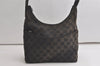 Authentic GUCCI Shoulder Hand Bag Purse GG Canvas Leather 0013386 Black 6091K