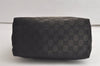 Authentic GUCCI Shoulder Hand Bag Purse GG Canvas Leather 0013386 Black 6091K