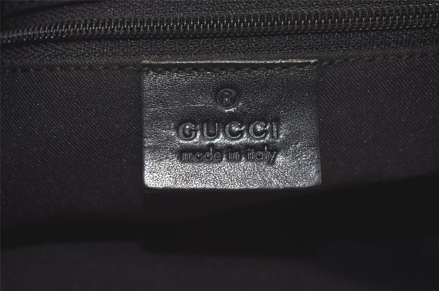 Authentic GUCCI Shoulder Hand Bag Purse GG Canvas Leather 0013386 Black 6091K
