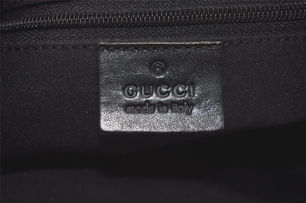 Authentic GUCCI Shoulder Hand Bag Purse GG Canvas Leather 0013386 Black 6091K