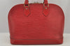 Authentic Louis Vuitton Epi Alma PM Hand Bag Red M52147 LV 6095J