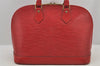 Authentic Louis Vuitton Epi Alma PM Hand Bag Red M52147 LV 6095J