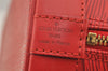 Authentic Louis Vuitton Epi Alma PM Hand Bag Red M52147 LV 6095J