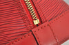 Authentic Louis Vuitton Epi Alma PM Hand Bag Red M52147 LV 6095J