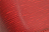 Authentic Louis Vuitton Epi Alma PM Hand Bag Red M52147 LV 6095J