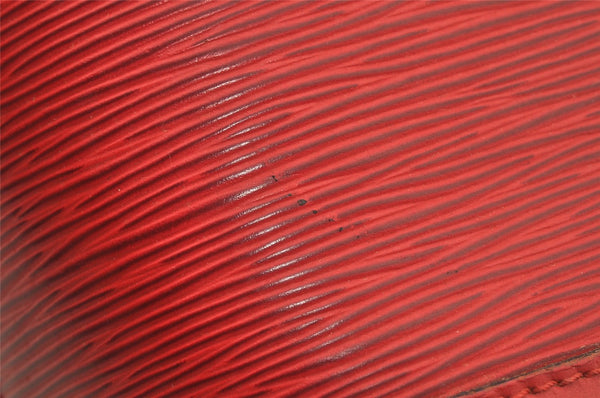 Authentic Louis Vuitton Epi Alma PM Hand Bag Red M52147 LV 6095J