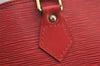 Authentic Louis Vuitton Epi Alma PM Hand Bag Red M52147 LV 6095J