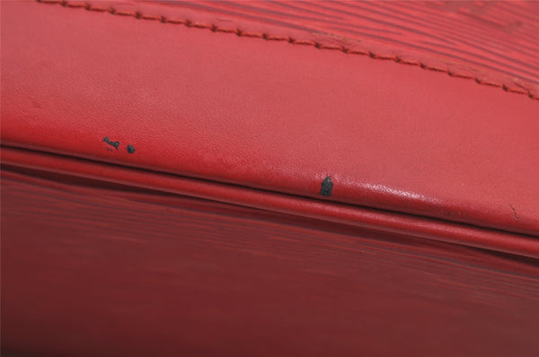 Authentic Louis Vuitton Epi Alma PM Hand Bag Red M52147 LV 6095J