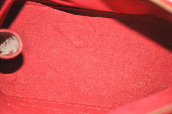 Authentic Louis Vuitton Epi Alma PM Hand Bag Red M52147 LV 6095J