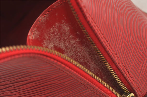 Authentic Louis Vuitton Epi Alma PM Hand Bag Red M52147 LV 6095J