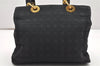 Authentic Christian Dior Lady Dior Cannage Nylon Hand Bag Black CD 6095K