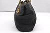 Authentic Christian Dior Lady Dior Cannage Nylon Hand Bag Black CD 6095K
