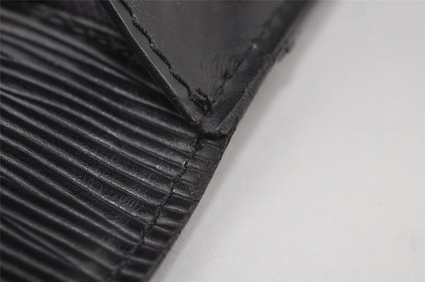 Authentic Louis Vuitton Epi Montaigne 23 Clutch Hand Bag Black M52662 LV 6096I