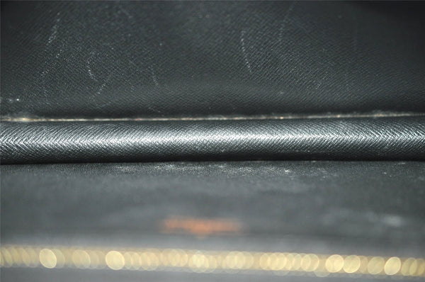 Authentic Louis Vuitton Epi Montaigne 23 Clutch Hand Bag Black M52662 LV 6096I