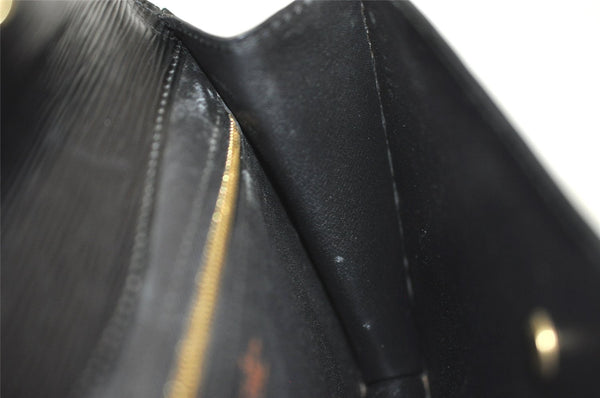 Authentic Louis Vuitton Epi Montaigne 23 Clutch Hand Bag Black M52662 LV 6096I