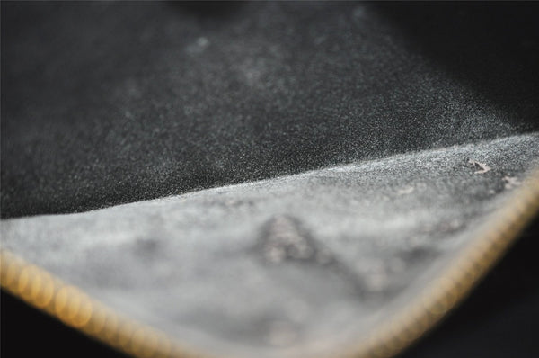 Authentic Louis Vuitton Epi Montaigne 23 Clutch Hand Bag Black M52662 LV 6096I