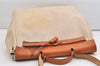 Authentic HERMES Her Bag MM 2 in 1 2Way Hand Bag Canvas Leather White 6096J