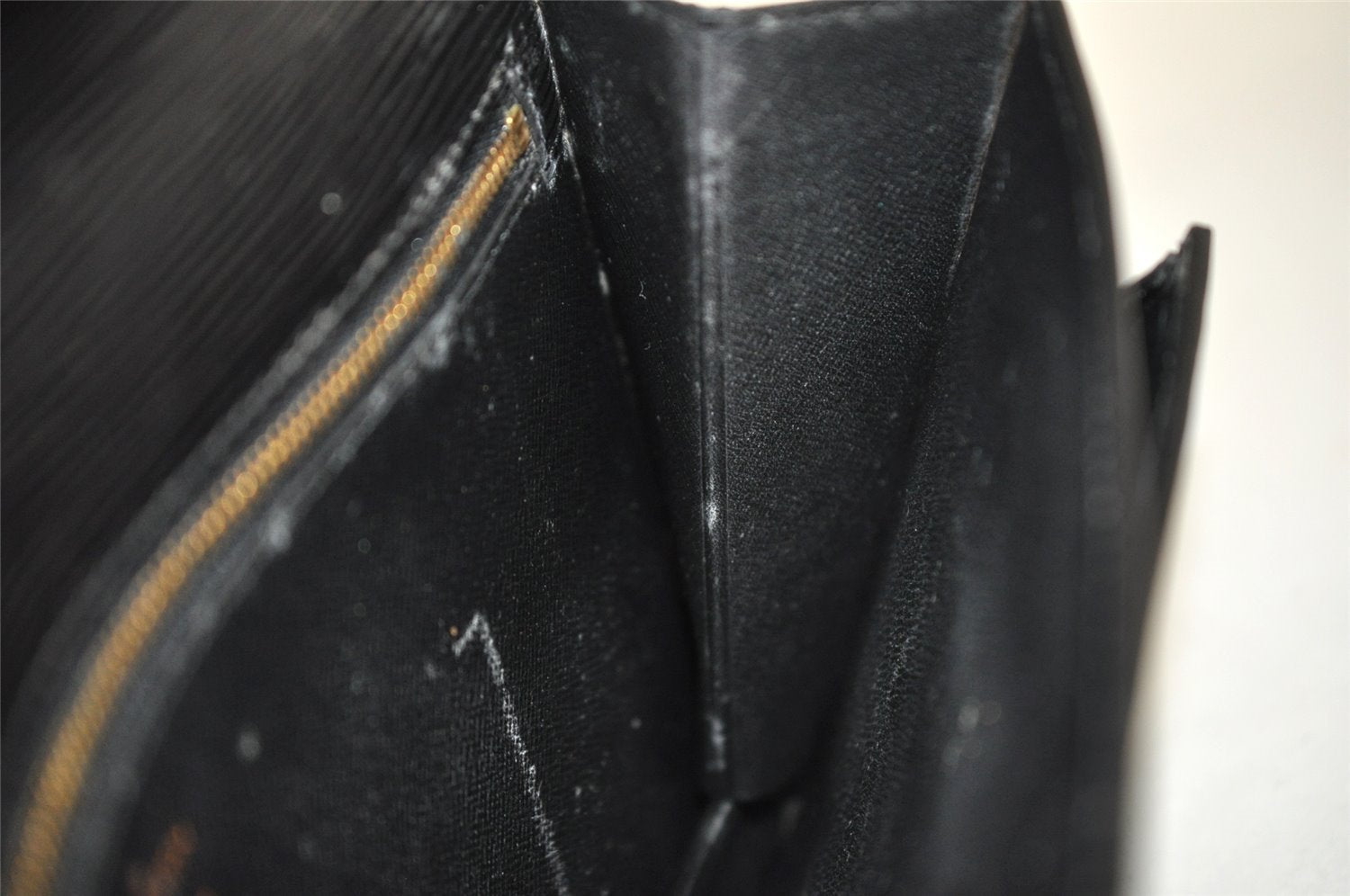 Authentic Louis Vuitton Epi Sellier Dragonne Clutch Bag Black M52612 LV 6097I