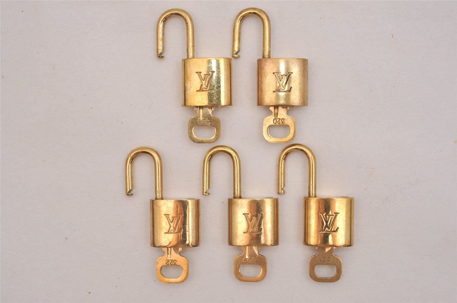 Authentic Louis Vuitton Padlock & Keys 10Set LV 6098J