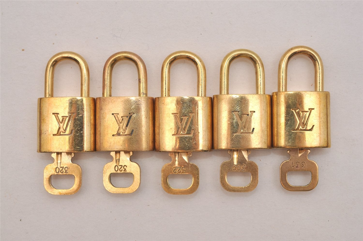 Authentic Louis Vuitton Padlock & Keys 10Set LV 6098J