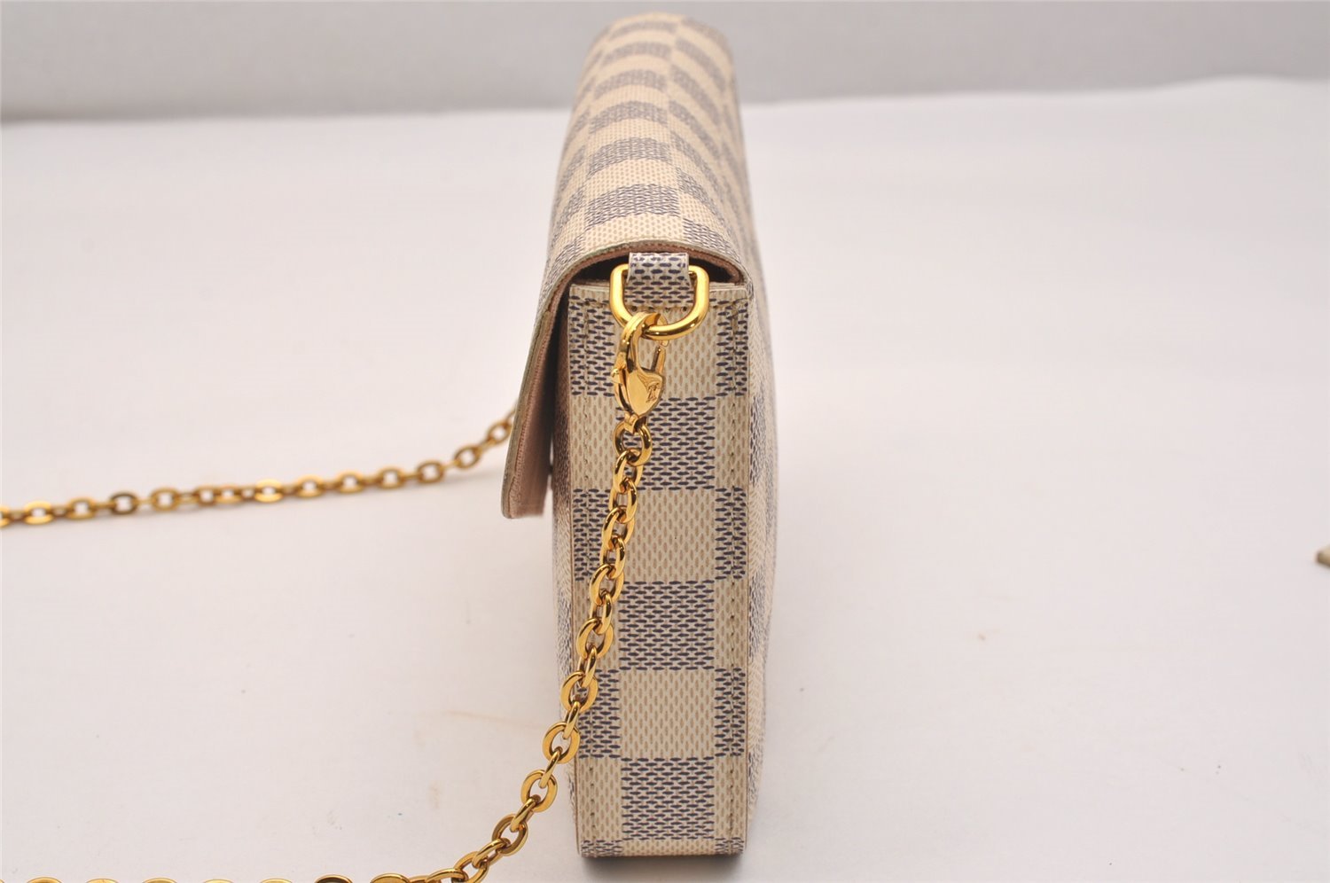 Authentic Louis Vuitton Damier Azur Pochette Felicie M63106 Shoulder Bag 6099J