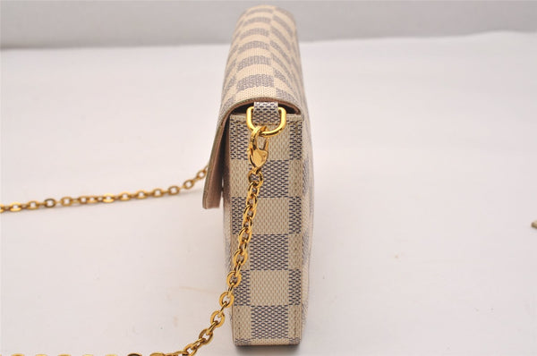 Authentic Louis Vuitton Damier Azur Pochette Felicie M63106 Shoulder Bag 6099J