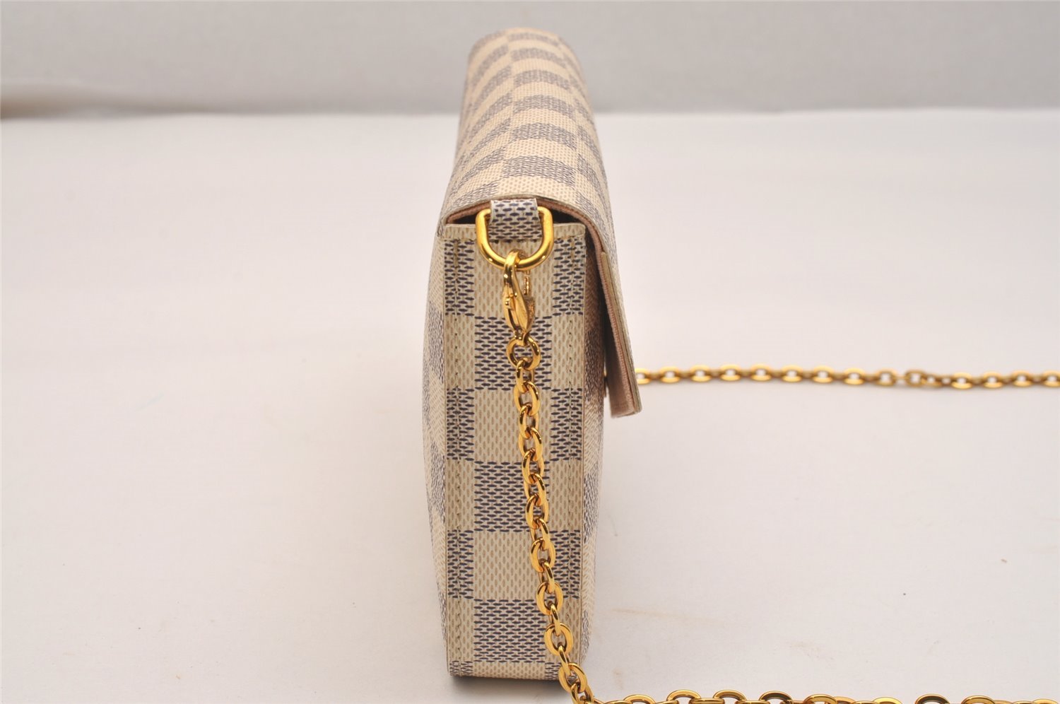 Authentic Louis Vuitton Damier Azur Pochette Felicie M63106 Shoulder Bag 6099J