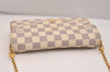 Authentic Louis Vuitton Damier Azur Pochette Felicie M63106 Shoulder Bag 6099J