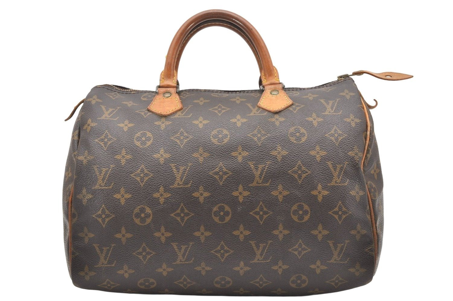 Authentic Louis Vuitton Monogram Speedy 30 Hand Boston Bag M41526 LV 6099K