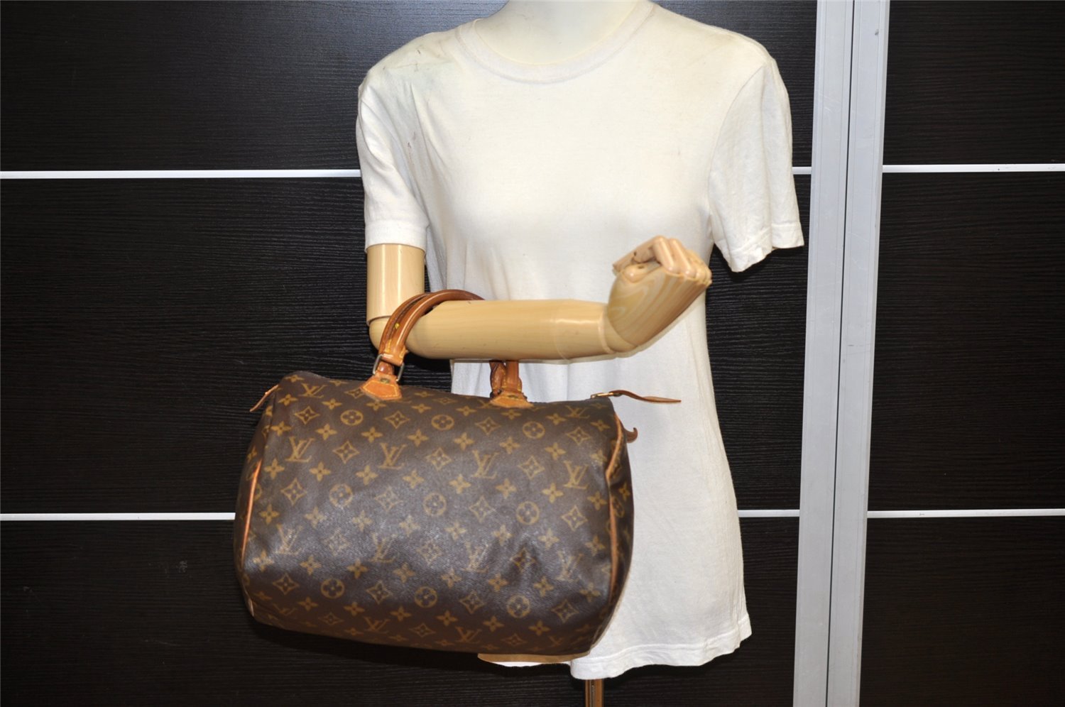 Authentic Louis Vuitton Monogram Speedy 30 Hand Boston Bag M41526 LV 6099K