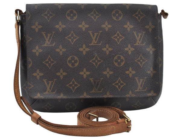 Authentic Louis Vuitton Monogram Musette Tango M51388 Shoulder Bag Junk 6100I