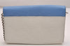 Authentic Louis Vuitton Epi Tribal Mask Shoulder Wallet M60795 White Blue 6100J