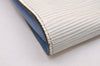Authentic Louis Vuitton Epi Tribal Mask Shoulder Wallet M60795 White Blue 6100J