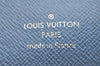 Authentic Louis Vuitton Epi Tribal Mask Shoulder Wallet M60795 White Blue 6100J