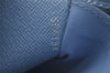 Authentic Louis Vuitton Epi Tribal Mask Shoulder Wallet M60795 White Blue 6100J