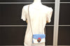 Authentic Louis Vuitton Epi Tribal Mask Shoulder Wallet M60795 White Blue 6100J