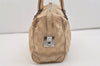 Authentic GUCCI Boston Hand Bag Purse GG Canvas Leather 30458 Beige 6101J