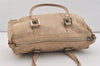 Authentic GUCCI Boston Hand Bag Purse GG Canvas Leather 30458 Beige 6101J
