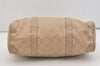 Authentic GUCCI Boston Hand Bag Purse GG Canvas Leather 30458 Beige 6101J